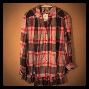 Free People plaid shirt